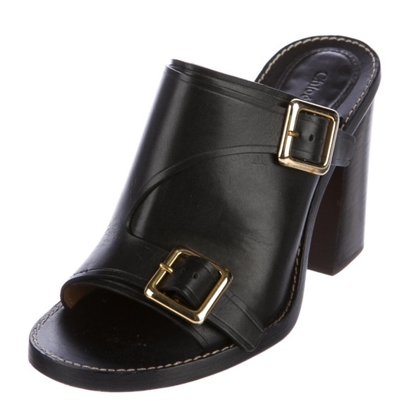 Chloe black leather mules 5.5/35.5 - Picture 2 of 6